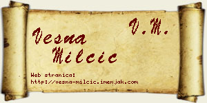 Vesna Milčić vizit kartica
